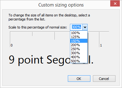 Custom sizing options (DPI scaling)