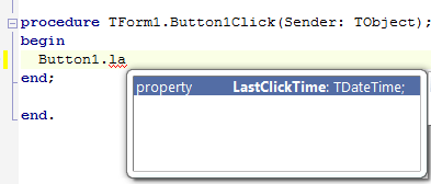 Interceptor class properties at design time